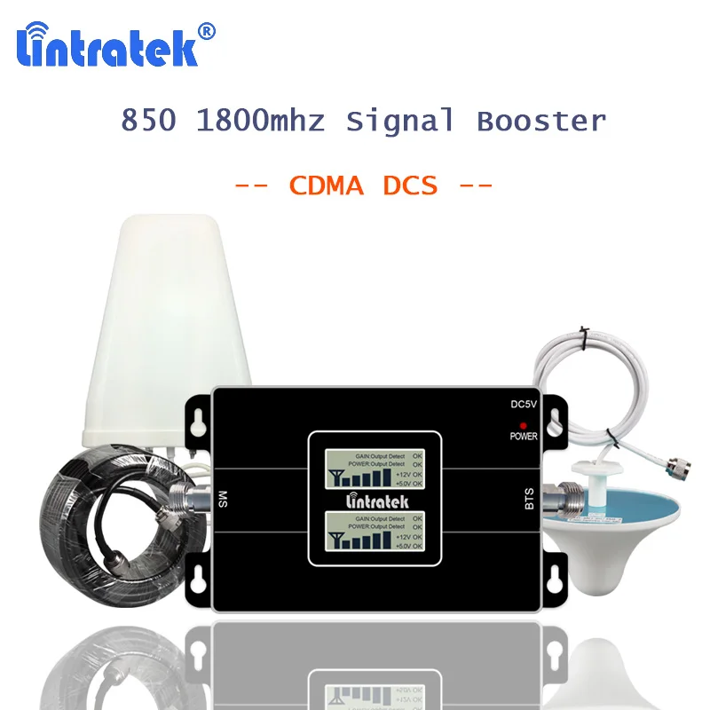 

4g cellular signal booster 850mhz 1800mhz CDMA 2g signal amplifiers cell phone lte booster kit gsm amplifier with 4g antenna S45