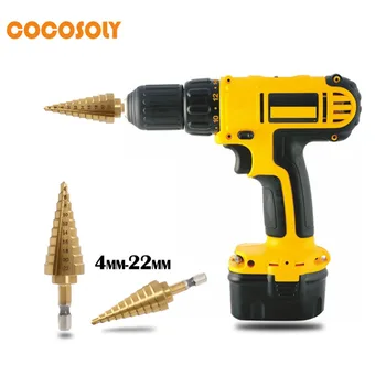 

Hex Titanium Step Cone Drill Bit Hole Cutter 4-22MM HSS 4241 For Sheet Metal Wood Drilling Tools