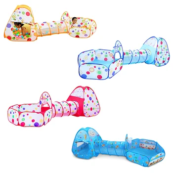 

3 in 1 Pop Up Play Tent with Tunnel, Ball Pit for Kids, Boys, Girls, Babies and Toddlers, Indoor/Outdoor Playhouse Hot Toys New