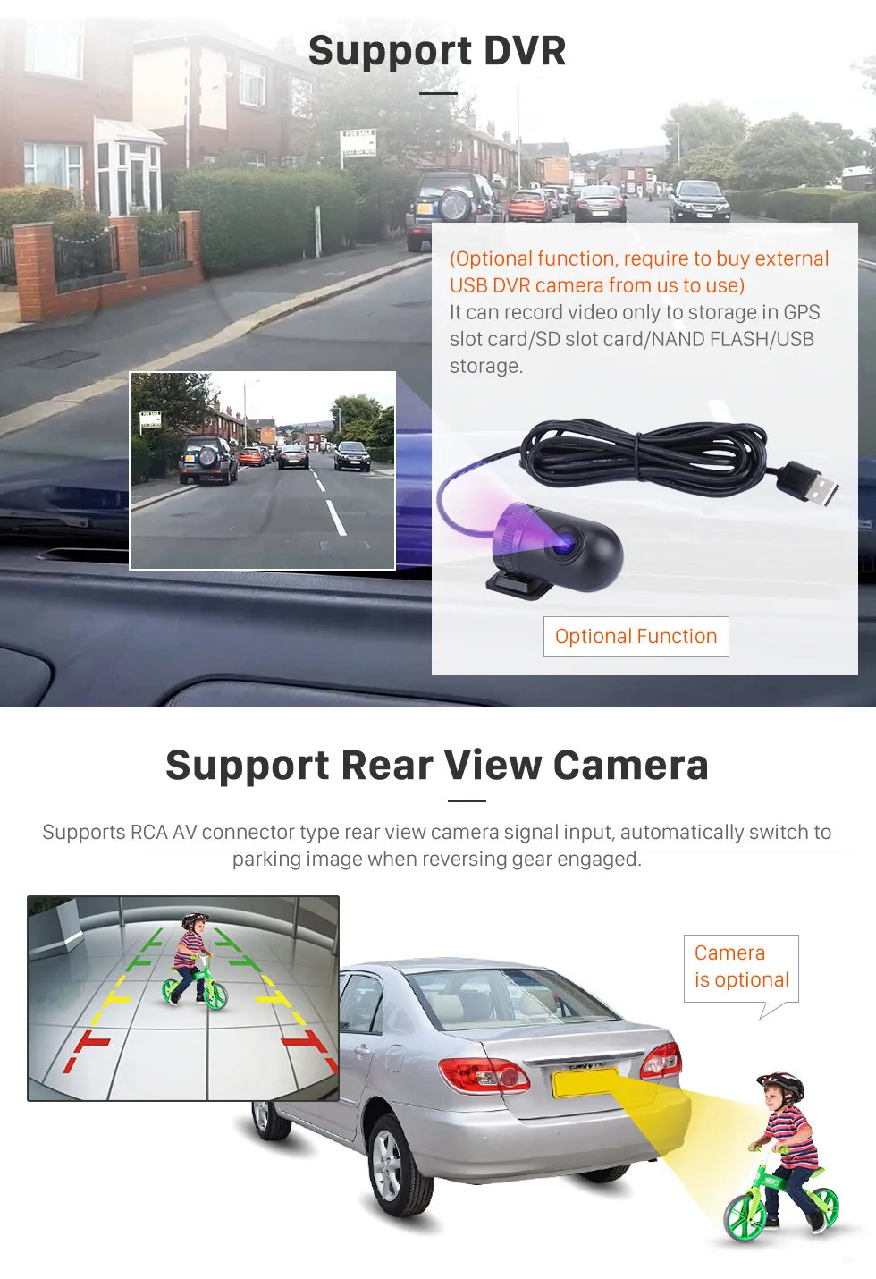 Seicane Android 9.0 IPS Universal Car Multimedia Player 10.1 inch One Din RAM 4GB GPS Navi Stereo Support Rearview camera TPMS