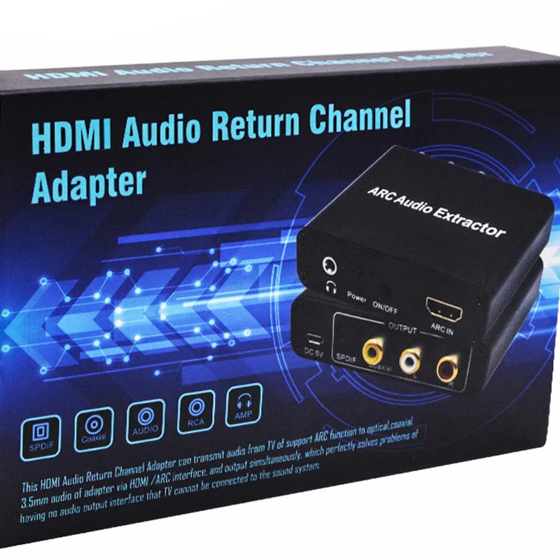 HDMI ARC адаптер ARC аудио экстрактор с цифровым коаксиальным 3,5 мм стерео аудио конвертер EM88