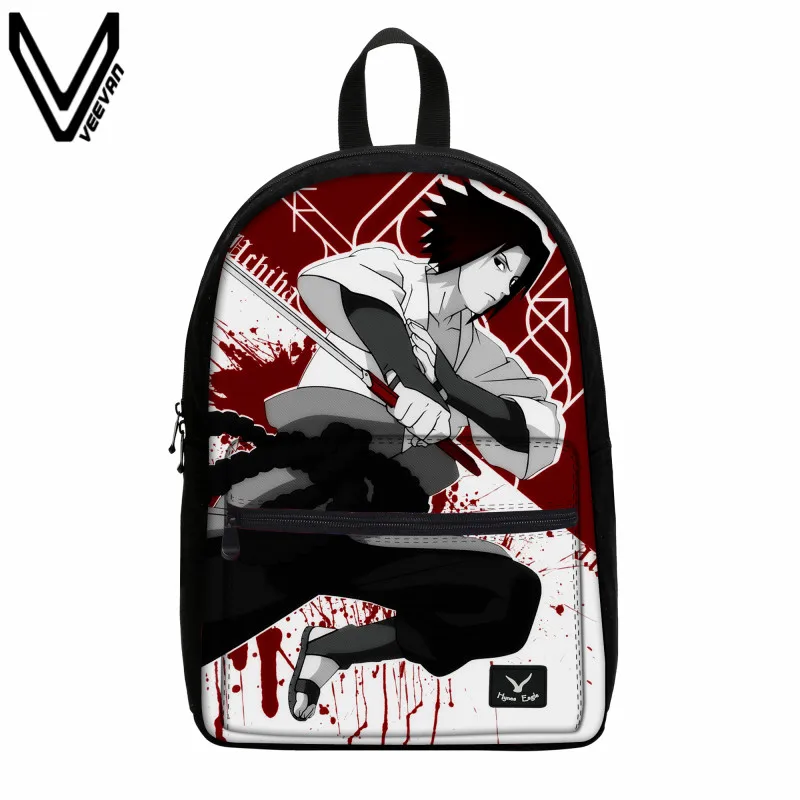 VEEVANV Anime Naruto Canvas Backpack Write Round Eyes Cartoon font b School b font font b
