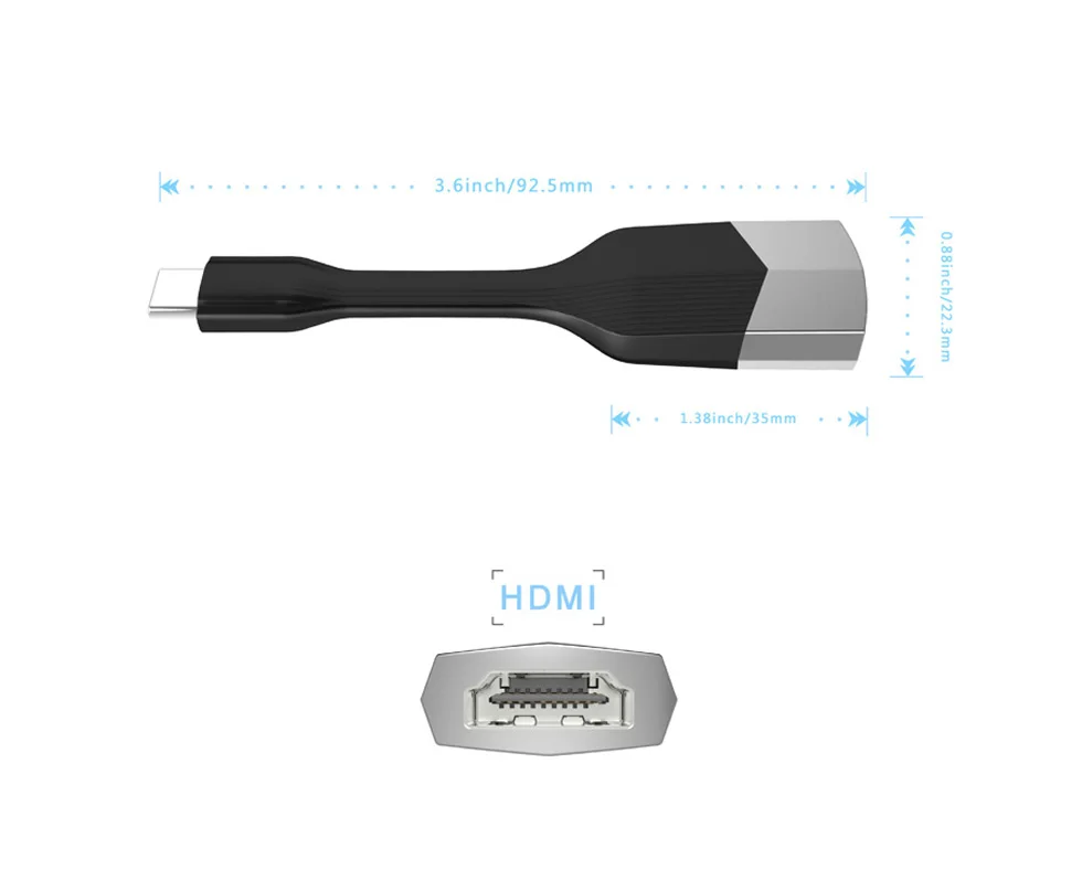 Тип usb с разъемами типа C и HDMI адаптер док-станция с HDMI 4 K HD сигнал Тип C на HDMI для HUAWEI Matebook/Smasung S8/Macbook Pro 2017
