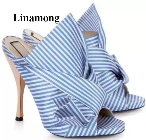 2018 Fashion Summer Thin High Heel Butterfly kont Women Slides Silk Outside Women Slides Normal 