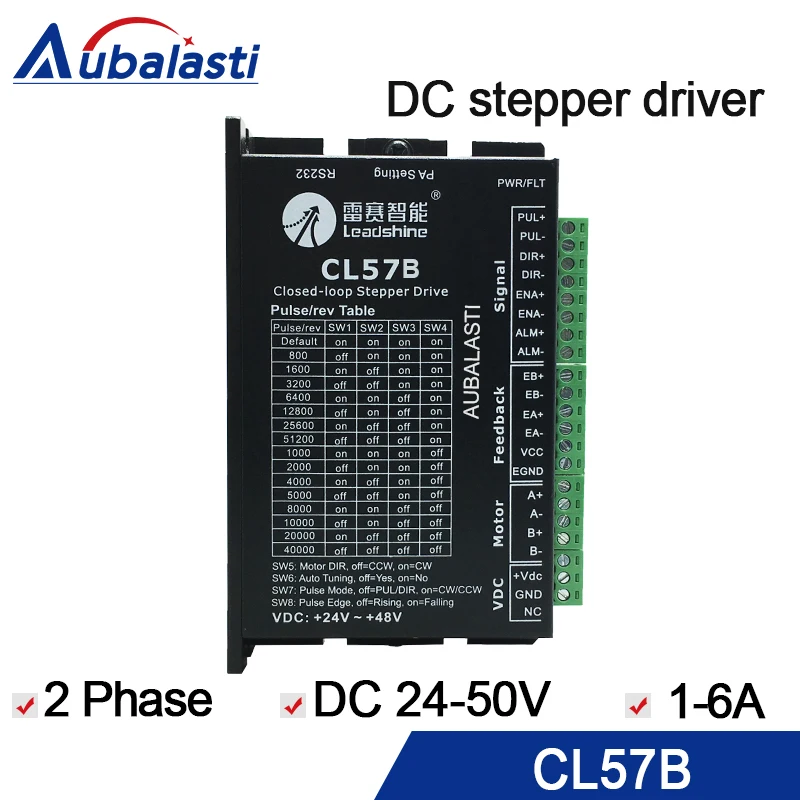 

2phase stepper motor leadshine CL57B 57serial nema 23 CL serial close loop VDC24-50V 1-6A for cnc engraver and cutting machine
