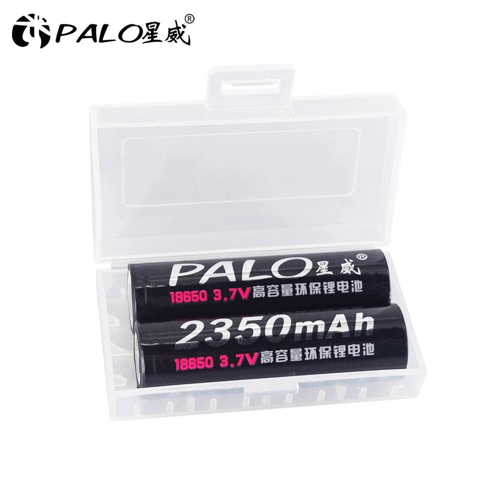 PALO 3,7 V 18650 26650 16340 14500 10440 18500 AA AAA зарядное устройство+ 2 шт 18650 литий-ионная аккумуляторная батарея для фонарей