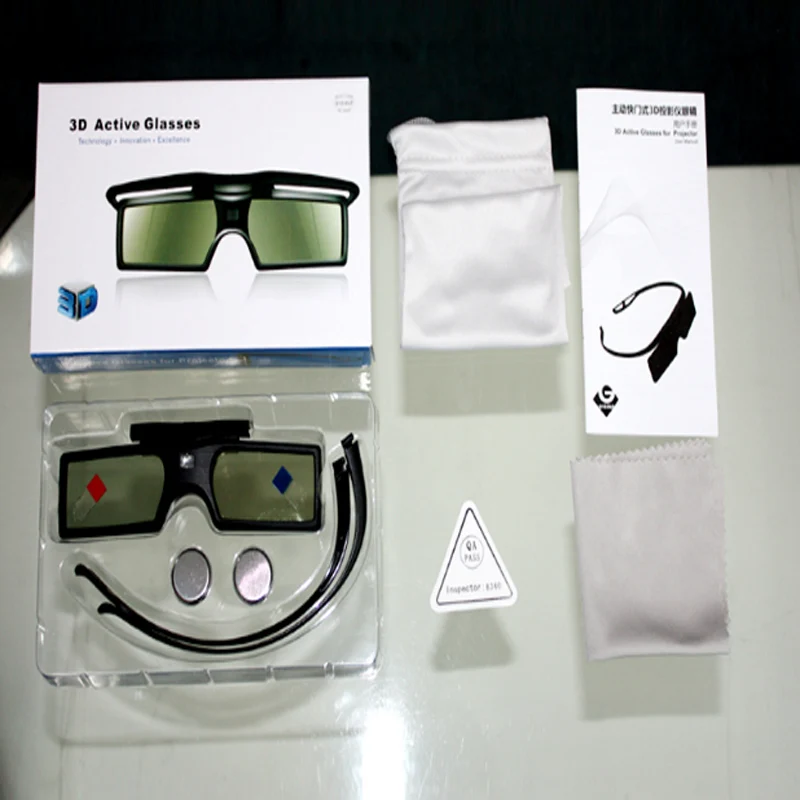 Najtaniej WZATCO promocja! 4 sztuk partii profesjonalne uniwersalne DLP LINK migawki aktywne okulary 3D dla wszystkich DLP gotowy projektor 3D Z4000