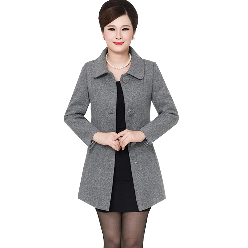 

2018 New Winter Wool Coat High Quality Jacket Women Slim Woolen Long Cashmere Coats Cardigan Jackets Elegant Blend NW561