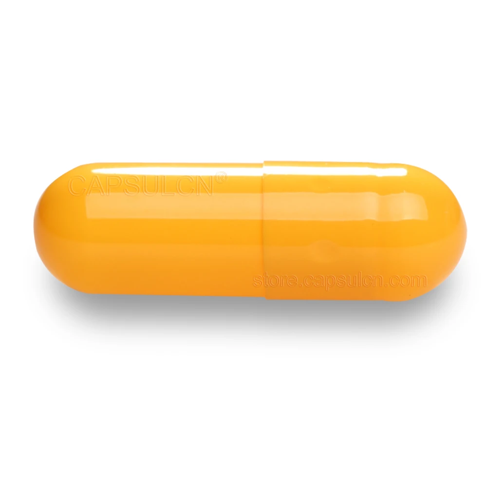 

5000 pcs/ Carton Size #5 Joined Gel Capsule Yellow Empty Gelatin Capsules For Capsule Filler Machines