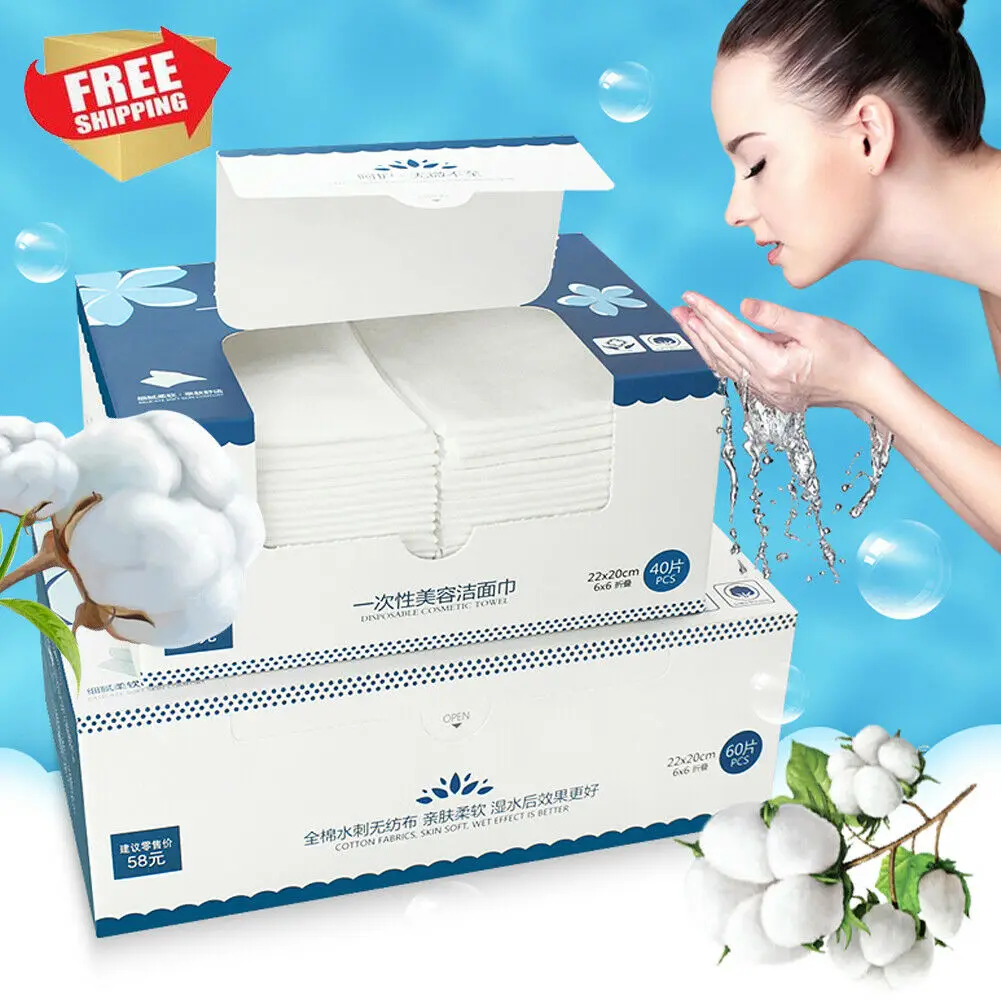Multipurpose Cotton Disposable Face Towel Cleansing Wet Dry Dual-use Travel W