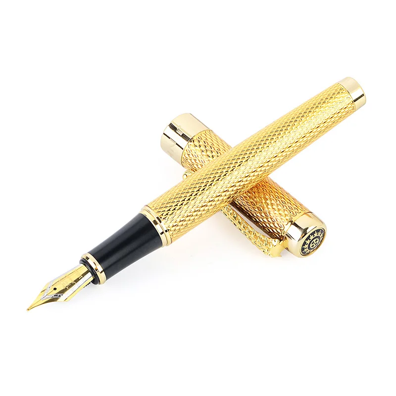 Высокое качество Восточный Дракон Дизайн авторучка люксовый бренд офис бизнес ручки для письма канцелярские принадлежности для школьников, студентов - Цвет: Gold