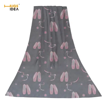 

HUGSIDEA Microfibra Towels Ballet Shoes Pattern Home Textile Bath/Face/Hair Towel for Youth Girls Travel Beach Yoga blanket Lady