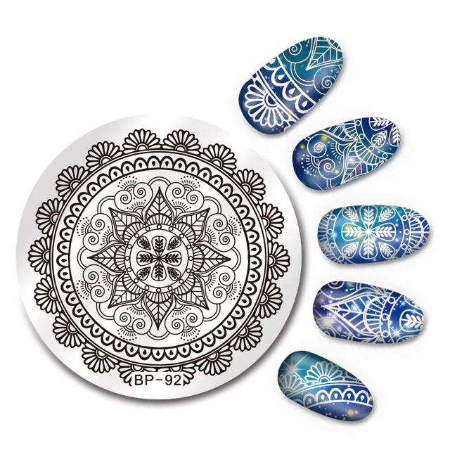BORN PRETTY 5.5cm Round Nail Art Stamp Template Arabesque Pattern ... BORN PRETTY 5.5cm Round Nail Art Stamp Template Arabesque Pattern ...