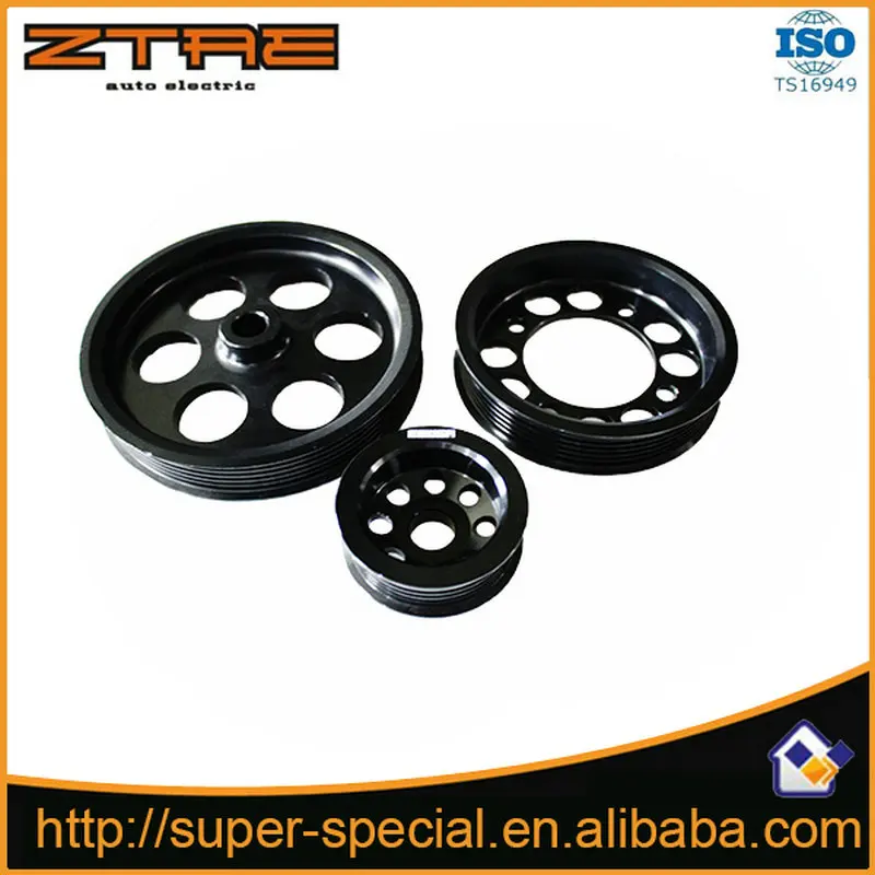 

CRANK PULLEY FOR 93-97 TOYOTA SUPRA JZA80 2JZGTEUNDERDRIVE LIGHTWEIGHT CRANK PULLEY ( SLIVER & BLACK )