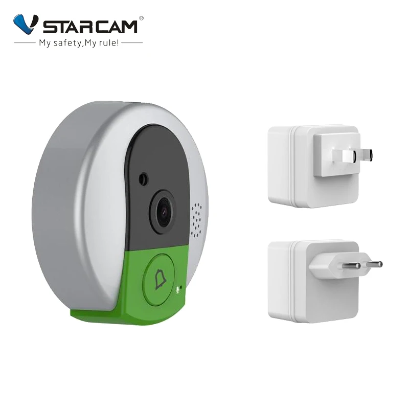 

Vstarcam EU/US Wireless DoorBell HD720P 2 Way Audio Night Vision Wide Angle Video WiFi Security Doorbell Mini Camcorder C95-TZ