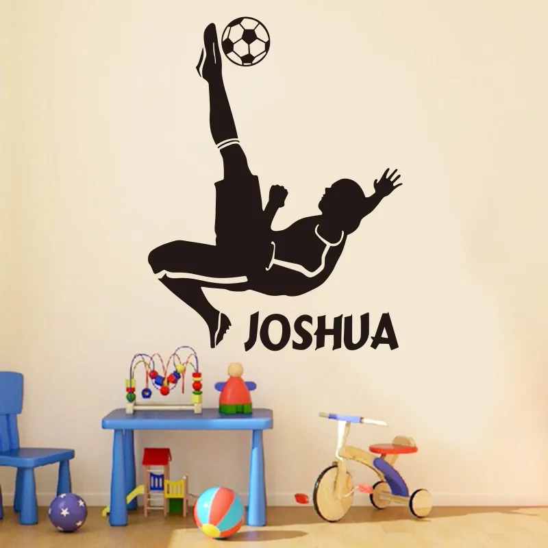 

Joshua Football Shooting team logo wall art home decoration removable wall stickers living room bedroom Free shipping