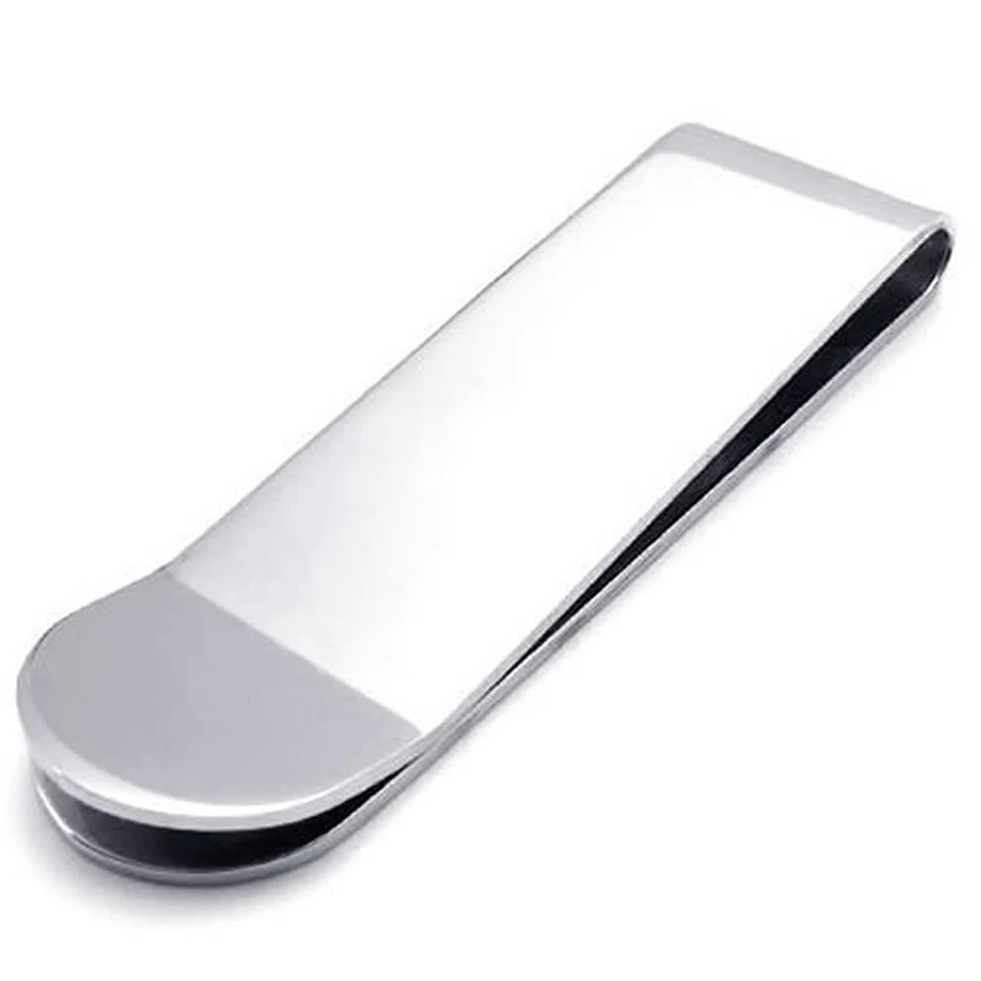 

5pcs( Men Women Classic Stainless Steel Jewelry Money Clip - Silver 5.2 * 1.6cm