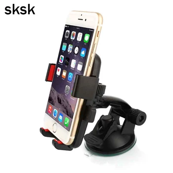 

SKSK Dashboard Sucker One Touch Car Phone Holder with Fixed Base Windshield Suction Cup Mount for iPhone X 8 7 6 Samsung S8