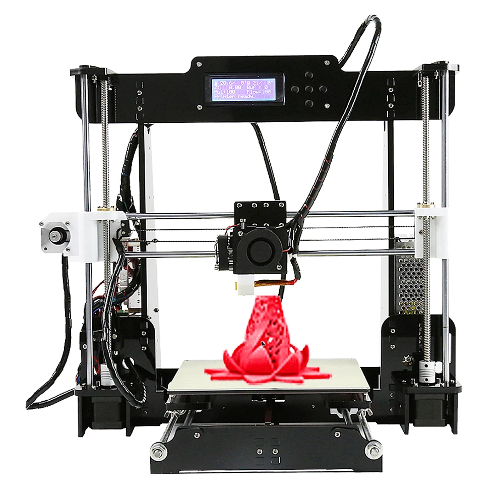  Big Printing Size 220*220*240mm Auto Leveling A8 Precision Reprap Prusa i3 DIY 3D Printer Kit With Free 10m Filament  