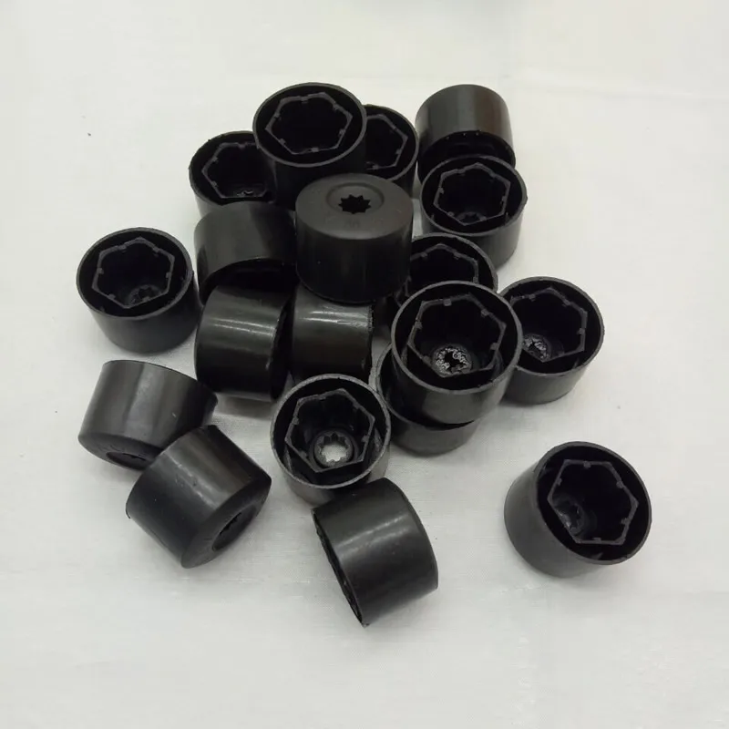 20pcs Black Tire Wheel Screw Bolts Protection Caps Car Tyre Wheel Hub
