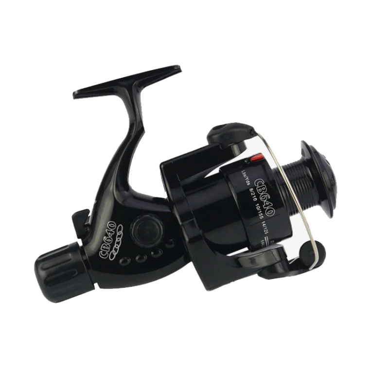 

5.5:1 Black Fishing Reel Foldable Arm Rocker Lightweight Rear Drag Plastic Spool Fish Spinning Wheels New