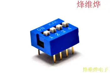

4P DIP switch DIP switch level 4 feet away from the toggle switch 2.54MM blue ( 40 )