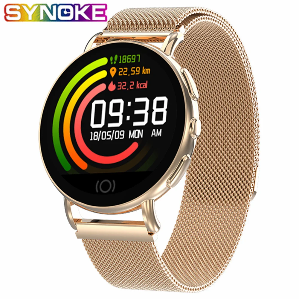 

SYNOKE New Smart Watch Women Fashion Heart Rate Monitor Message Call Reminder Pedometer Smartwatch For Android IOS Phone 9310