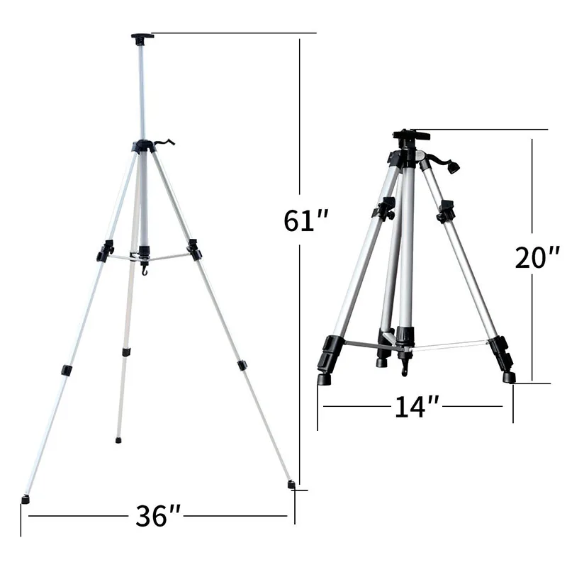 Трансон регулируемый штатив алюминиевый мольберт для художника с портативной сумкой, светильник металлическая подставка для рисования и отображения