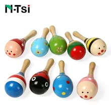 Детские деревянные погремушки-молотки, детские музыкальные инструменты, шейкер для детей, милые красочные вокальные игрушки для детей, малышей, дошкольников