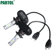 Partol S1 H7 Car LED Headlight Bulbs 50W 8000LM CREE Chips CSP LED Headlights All in one Headlamp Automobile Fog Front Light 12V