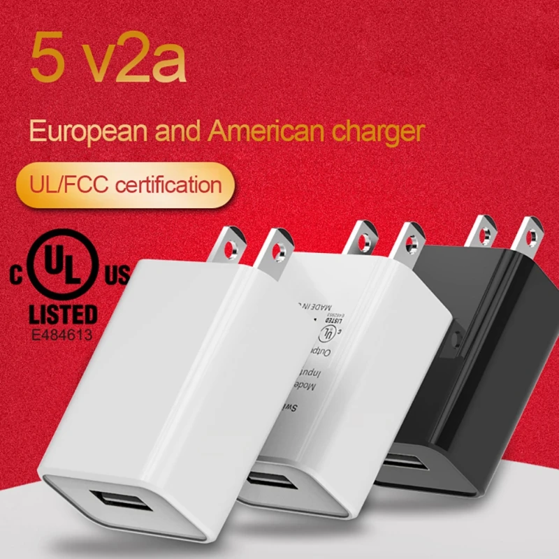 

For Phone 5V 2A USB Wall Charger One Port Home Travel Plug Charging Block Power Adapter Replacement