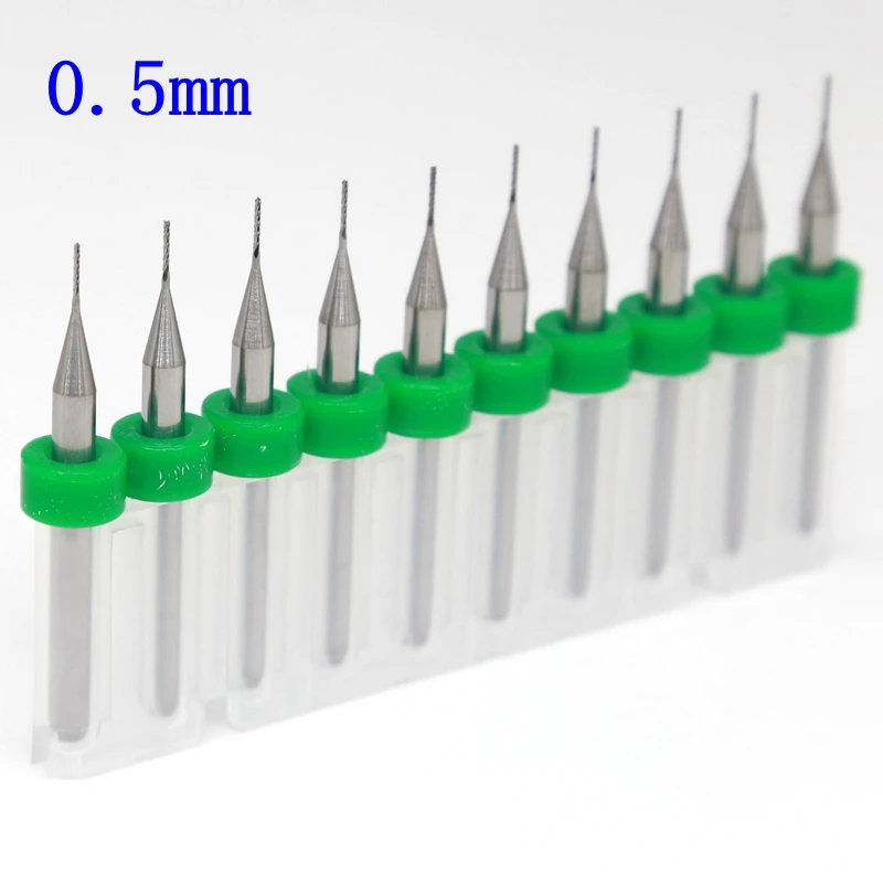 

Strawberry PCB Milling Cutter Corn Teeth Metal Tungsten Carbide CNC Engraving CNC Router Woodworking Cutting Tools 10PCS 0.5mm