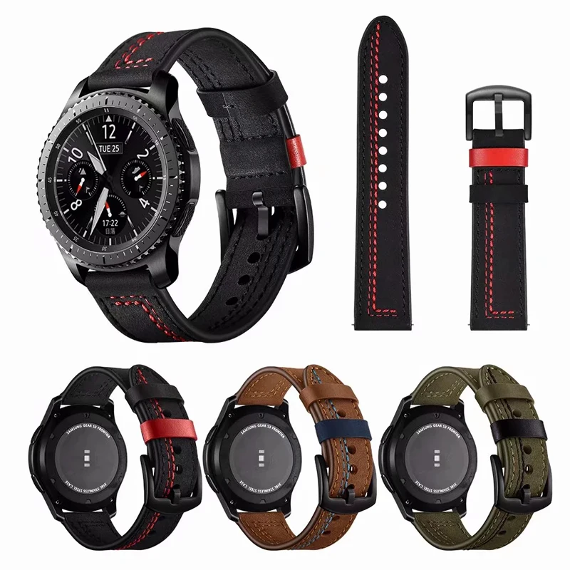 High quality vintage top layer leather Band for Samsung ...