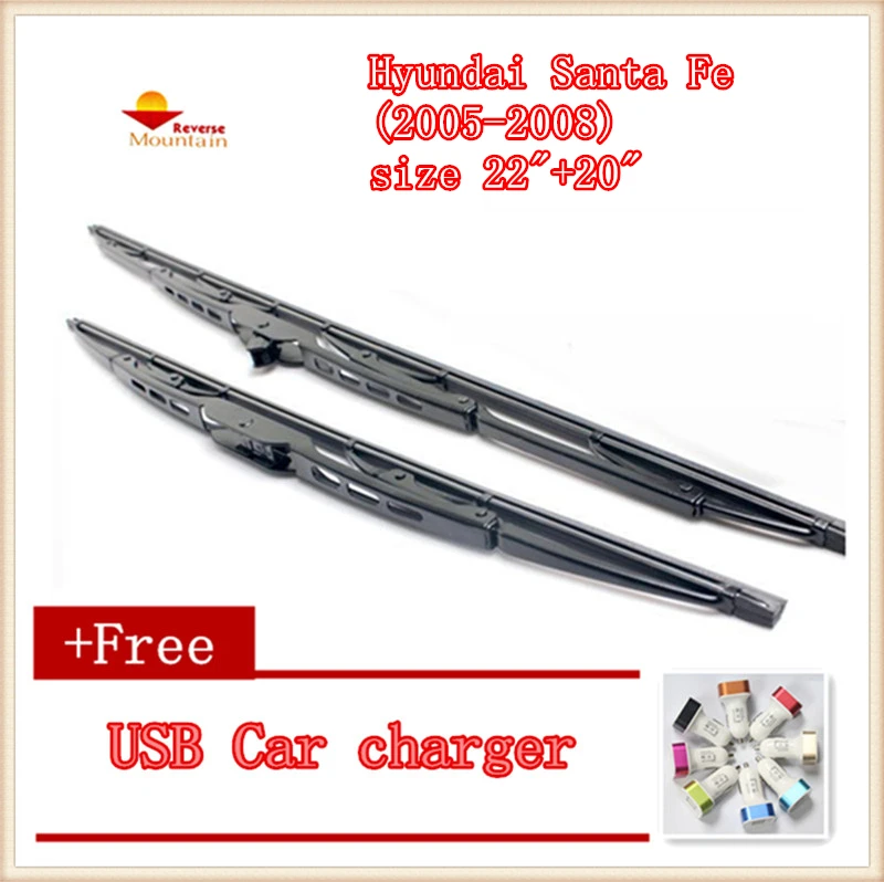 2pcs/lot Car windshield wiper Blade U type Universal For Hyundai Santa