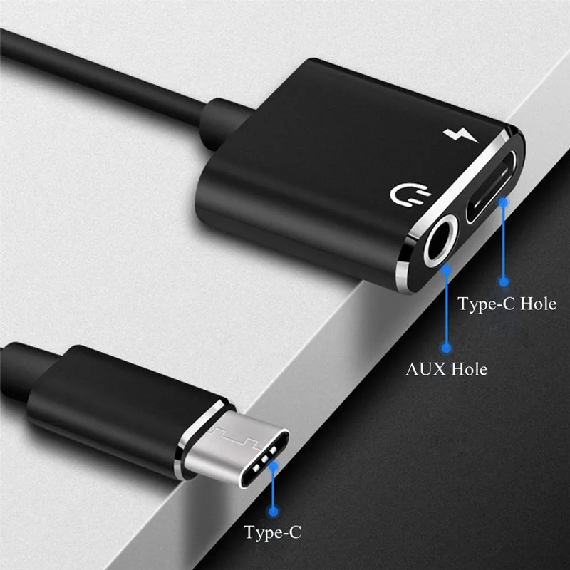 Usb type C type-C до 3,5 мм разъем для наушников Aux адаптер зарядное устройство аудио двойной 2 в 1 конвертер USB-C кабель-разветвитель для наушников Музыка