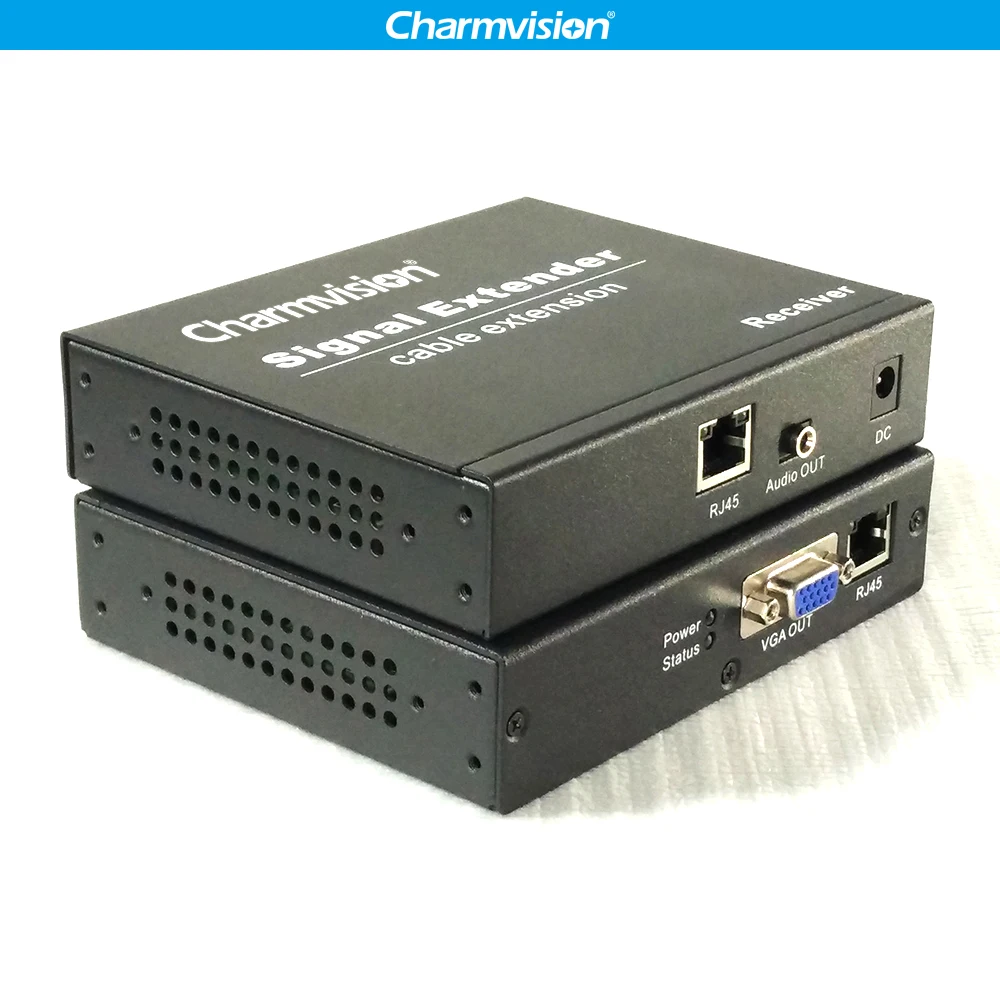 Charmvision IPKVM-200UVA 200 м IP KVM с 3,5 мм аудио VGA USB клавиатура USB мышь расширение по сети TCP IP LAN макс до 300 м