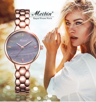 

Feminino Relogio New Women's Watches Luxury Fritillaria Women Wristwatch Stainless Steel Strap Ladies Watch reloj mujer Hour