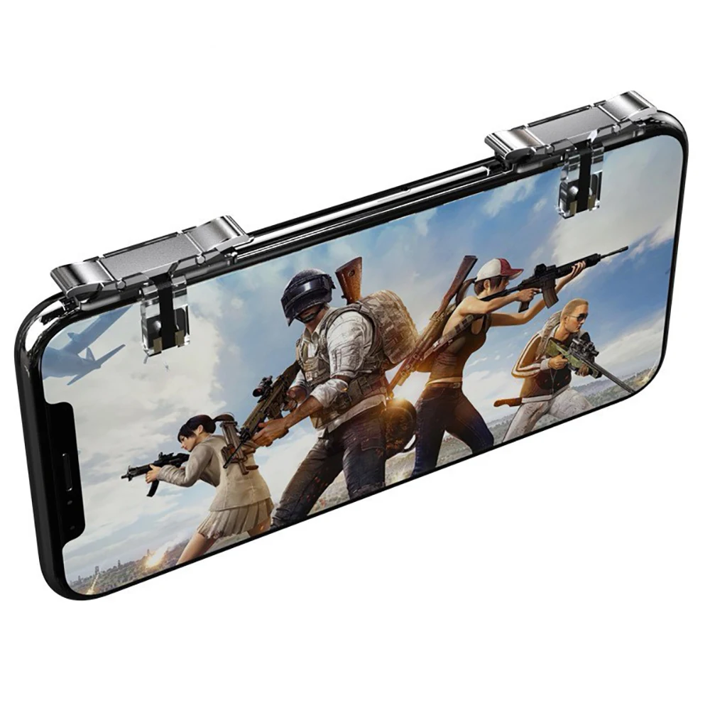 

2pcs Fire Button Trigger Shooting Controller Handle Grip Finger Thumb Key for Playing PUBG Phone Game