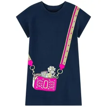 Летнее платье для маленьких девочек; костюм единорога; одежда для детей; хлопок; Туника; Джерси; праздничное платье принцессы; Детские платья; Vestidos От 2 до 7 лет