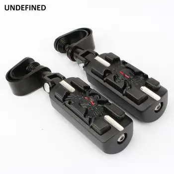 

25mm Motorcycle Foot Pegs 1 1/4" Highway Engine Bar Guard Footpeg Frame Tube Footrest For Harley Chopper Bobber Universal