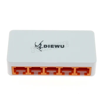 

5 Ports Fast Ethernet RJ45 10/100Mbps Network Switch Switcher Hub Desktop laptop,Portable Travel Lan Hub power by Micro USB eth