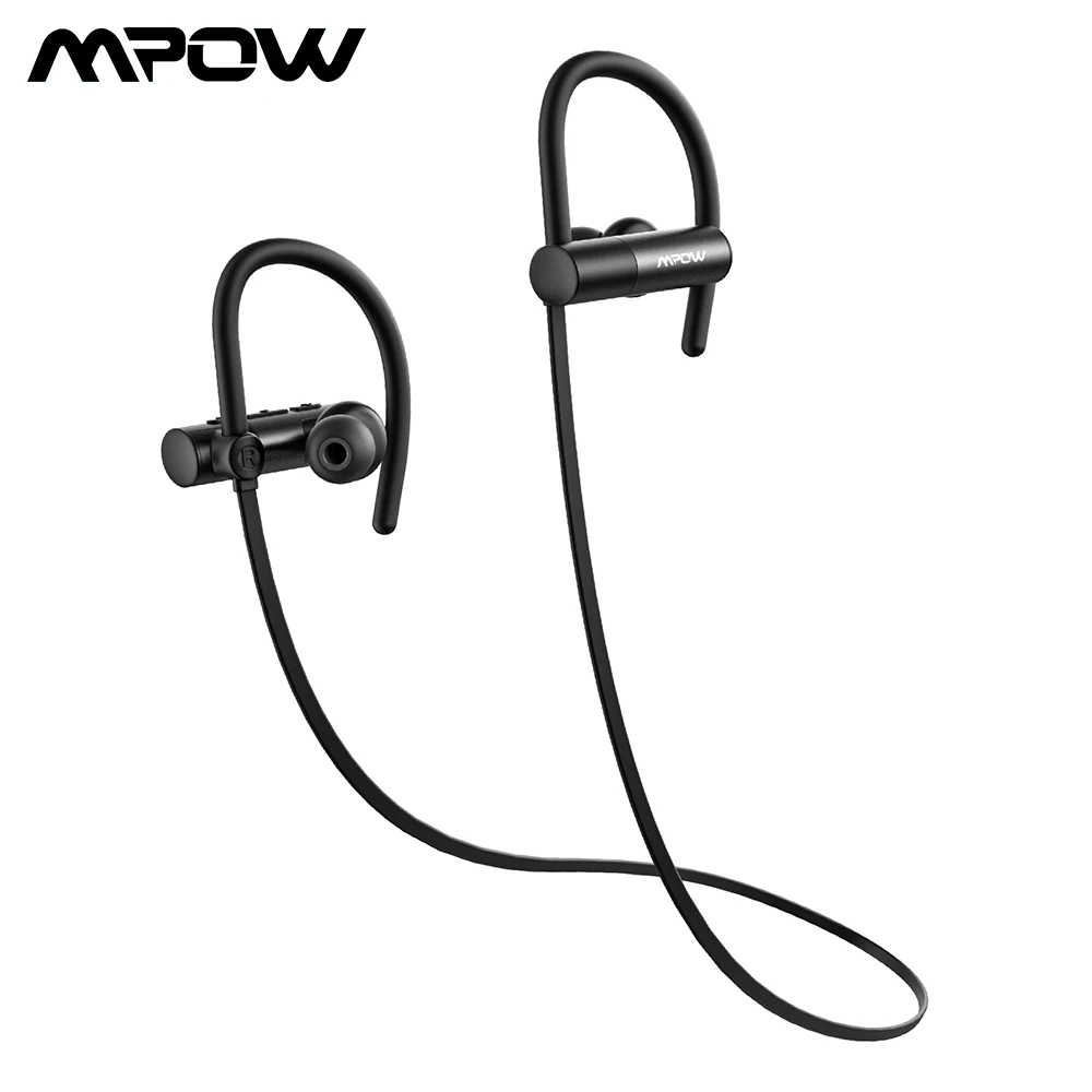 

Mpow D4 Bluetooth 4.1 Earphones IPX6 Waterproof Sport Headphone With Built-in Mic HD Sound For Outdoor Sport Running Cycling