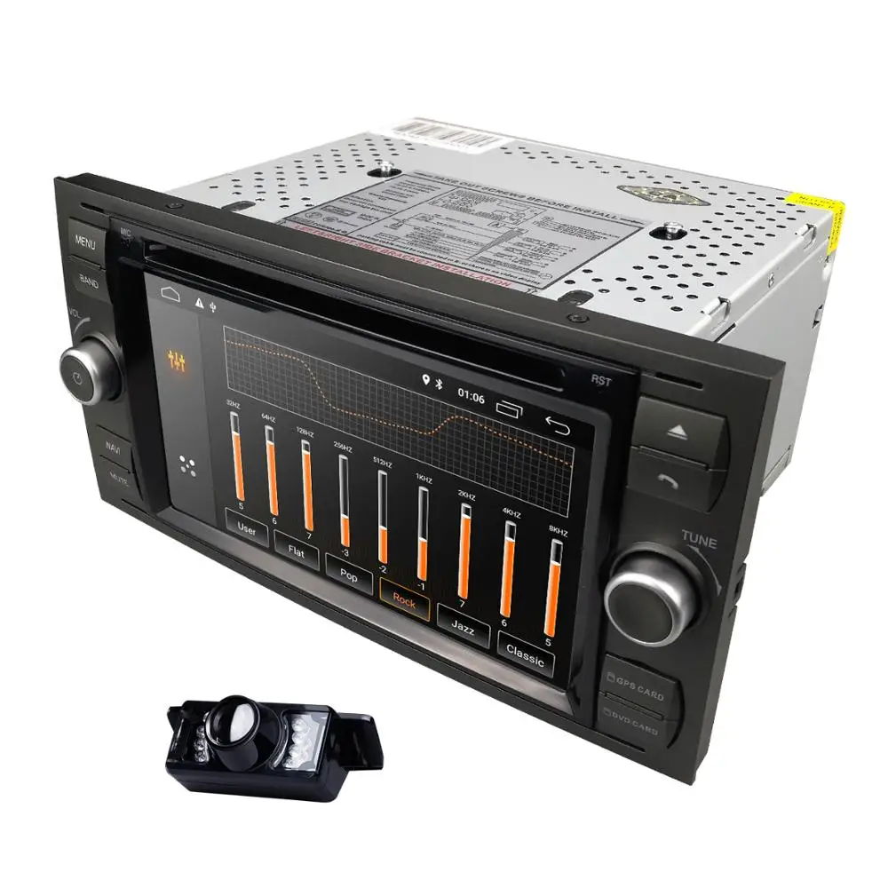 Best Android 9.0 Quad Core Car DVD player FOR FORD FOCUS C-MAX car multimedia stereo 1024*600 2G RAM 4G Wifi DAB+ DVR OBD Free camera 4