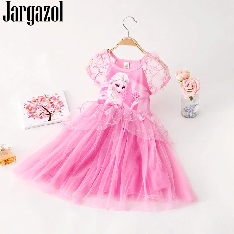 Платье для девочек с рисунком Софии и Эльзы; Элегантное летнее платье принцессы с вышивкой для девочек; платье-пачка для дня рождения