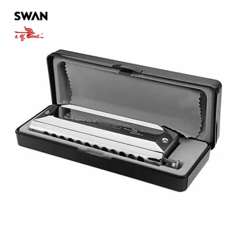 

Swan SW1248-6 High End 12 Holes 48 Tones Chromatic Harmonica With Rounded Mouthpiece Switchable Tones Musical Instrument Harp