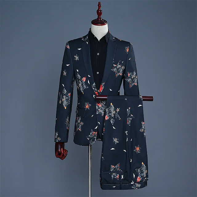 

Formal Suits Men 2019 Long Sleeve Dress Mens Casual Prom For Solid Black Suit Slim Fit Designs Clothing Two Piece Set Coat Pants
