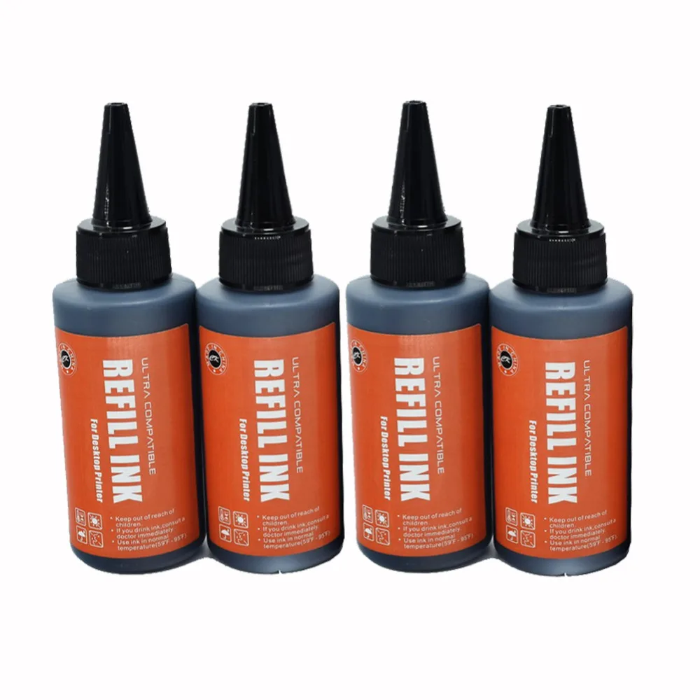 CK 4 Black Printer ink Refill Ink kit for Inkjet Printers for printer for CISS system Refill