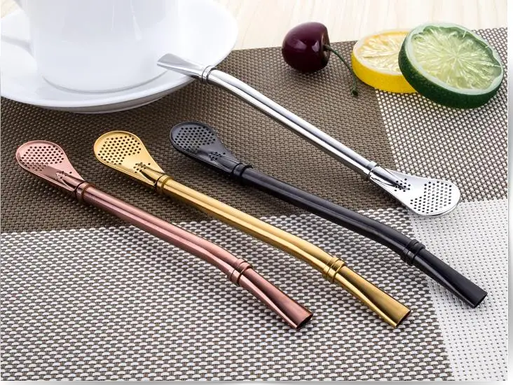 Stainless Steel Drinking Straw Filter Handmade Yerba Mate Tea Bombilla