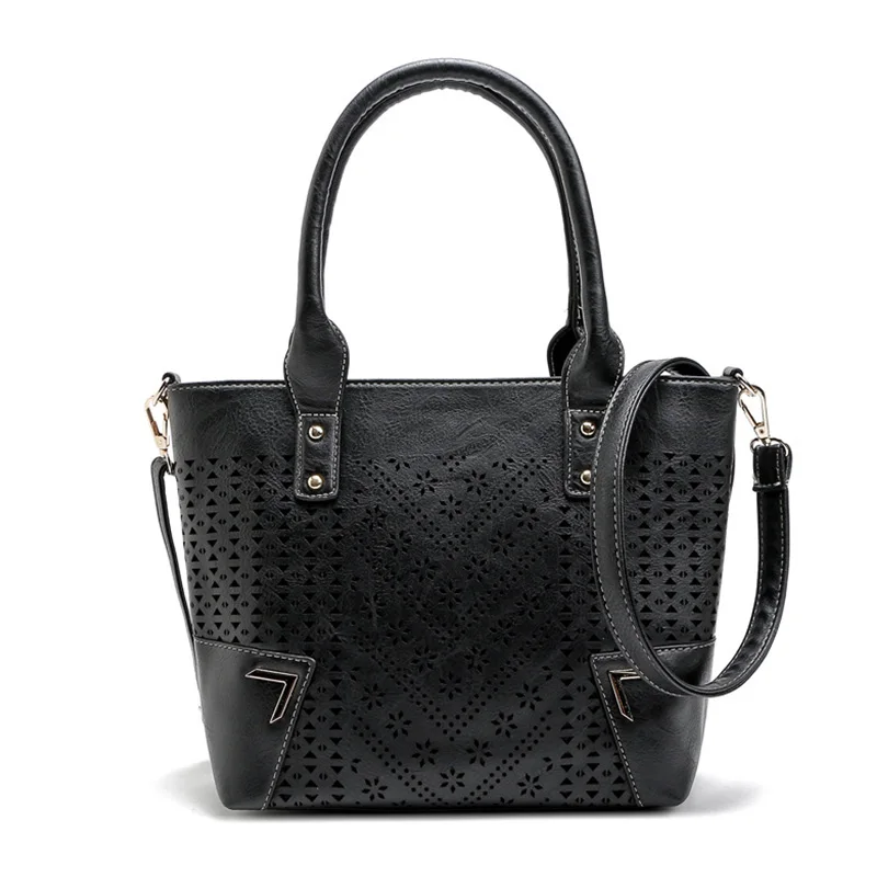 

Gaqiuma hollow out sequined PU Satchels vintage women pouch lady bags 2019