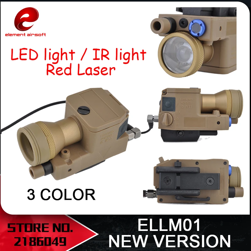 

Element Airsoft eLLM01 Weapon Light NEW VERSION Fully Functional Version IR Red Laser LED Light EX214 NEW Version